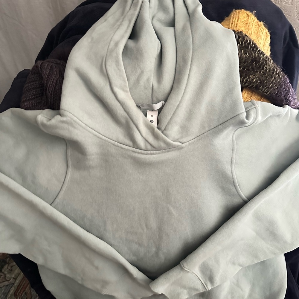 lululemon athletica Light blue green scuba Hoodie